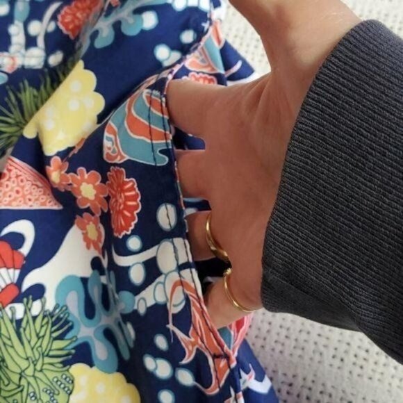 Nautica Graphic Aquatic Design Cinched Pocketed Sz. XL Board Shorts - Picture 4 of 11